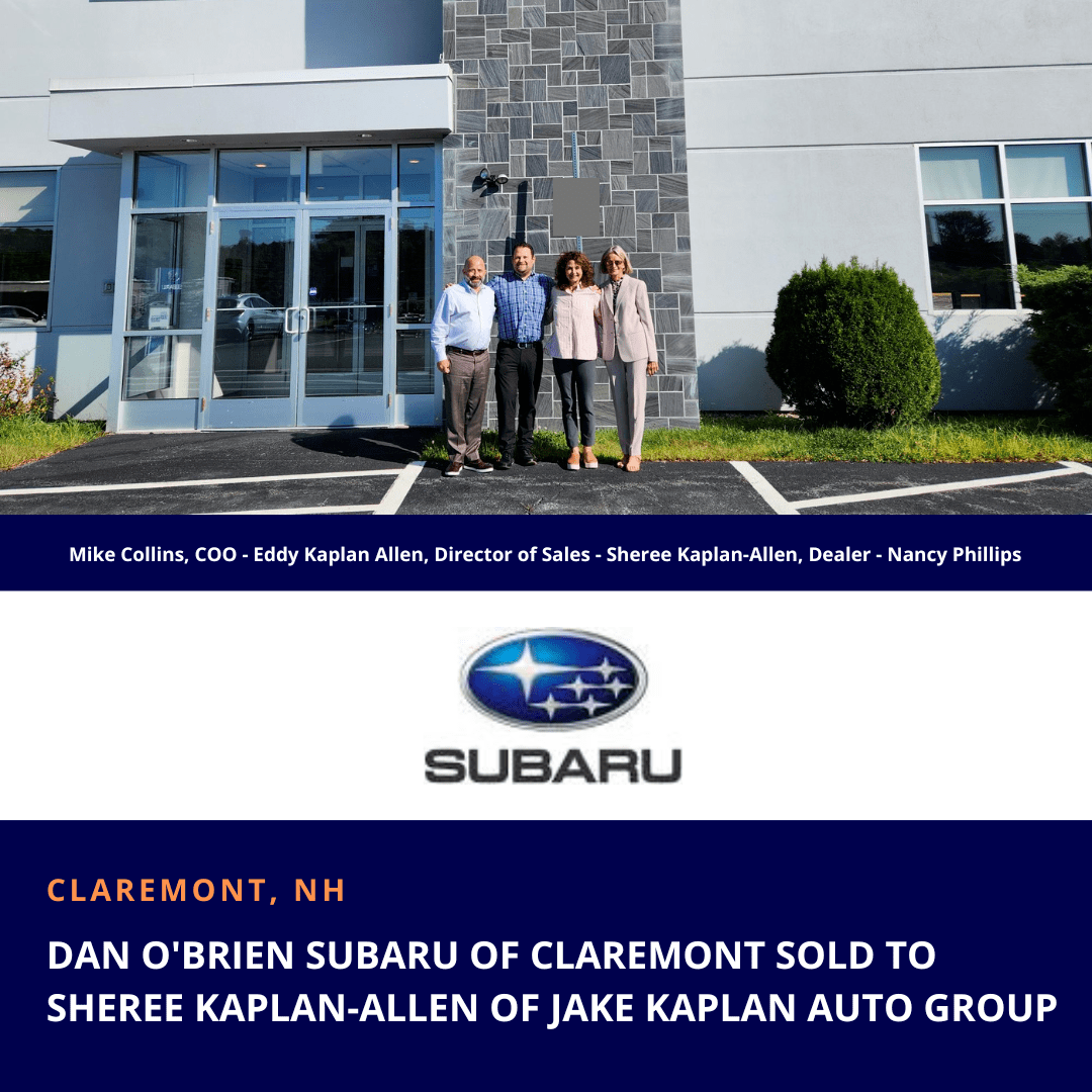 Dan O'Brien Subaru of Claremont Sold to Kaplan Auto Group